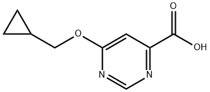 6-(Cyclopropylmethoxy)pyrimidine-4-carboxylic acid Structure