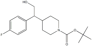 tert-butyl 4-(1-(4-fluorophenyl)-2-hydroxyethyl)piperidine-1-carboxylate Structure