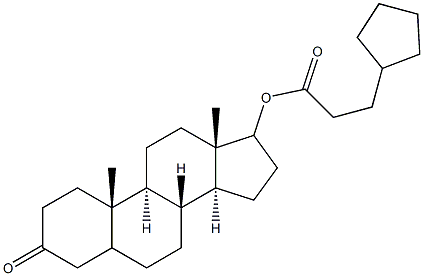 Androstan-3-one,17-(3-cyclopentyl-1-oxopropoxy)-, (3b)- (9CI) Structure
