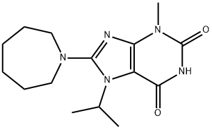 8-(azepan-1-yl)-7-isopropyl-3-methyl-3,7-dihydro-1H-purine-2,6-dione Structure