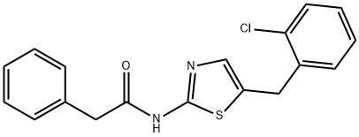 N-(5-(2-chlorobenzyl)thiazol-2-yl)-2-phenylacetamide Structure