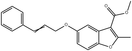 methyl 5-(cinnamyloxy)-2-methylbenzofuran-3-carboxylate Structure