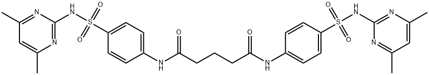 N,N'-bis(4-{[(4,6-dimethyl-2-pyrimidinyl)amino]sulfonyl}phenyl)pentanediamide Structure