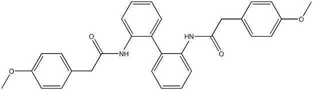 N,N'-2,2'-biphenyldiylbis[2-(4-methoxyphenyl)acetamide] Structure