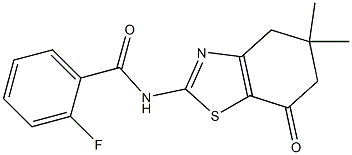 N-(5,5-dimethyl-7-oxo-4,6-dihydro-1,3-benzothiazol-2-yl)-2-fluorobenzamide Structure