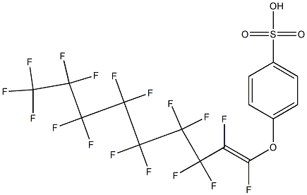 Benzenesulfonic acid, 4-[(heptadecafluorononenyl)oxy]- Structure