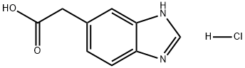 1H-Benzimidazole-6-acetic acid, hydrochloride (1:1) Structure