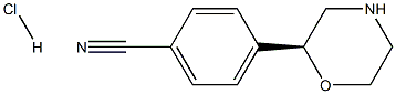 4-((S)-morpholin-2-yl)benzonitrile hydrochloride Structure