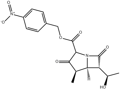 (4R,5R,6S)-4-nitrobenzyl 6-((R)-1-hydroxyethyl)-4-methyl-3,7-dioxo-1-azabicyclo[3.2.0]heptane-2-carboxylate Structure
