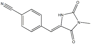 4-[(Z)-(1-methyl-2,5-dioxoimidazolidin-4-ylidene)methyl]benzonitrile Structure
