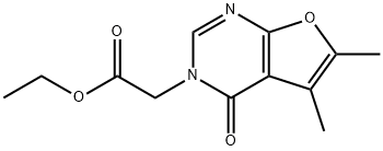 Furo[2,3-d]pyrimidine-3(4H)-acetic acid, 5,6-dimethyl-4-oxo-, ethyl ester Structure