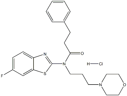 N-(6-fluoro-1,3-benzothiazol-2-yl)-N-(3-morpholin-4-ylpropyl)-3-phenylpropanamide:hydrochloride Structure