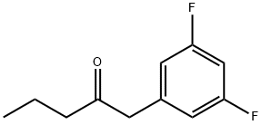 1-(3,5-DIFLUOROPHENYL)PENTAN-2-ONE Structure