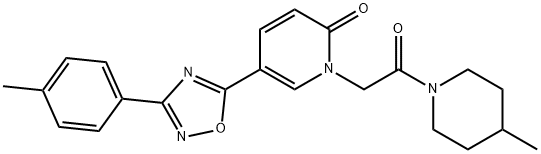 5-[3-(4-methylphenyl)-1,2,4-oxadiazol-5-yl]-1-[2-(4-methylpiperidin-1-yl)-2-oxoethyl]pyridin-2-one Structure