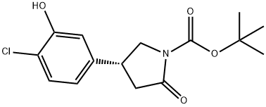 (R)-tert-butyl 4-(4-chloro-3-hydroxyphenyl)-2-oxopyrrolidine-1-carboxylate Structure