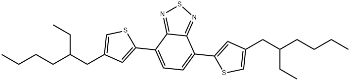4,7-bis(4-(2-ethylhexyl)thiophen-2-yl)-2,1,3-benzothiadiazole Structure
