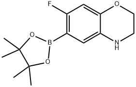 (7-FLUORO-3,4-DIHYDRO-2H-BENZO[B][1,4]OXAZIN-6-YL)BORONIC ACID PINACOL ESTER Structure