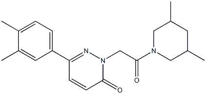 6-(3,4-dimethylphenyl)-2-[2-(3,5-dimethylpiperidin-1-yl)-2-oxoethyl]pyridazin-3-one Structure
