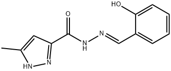 (E)-N-(2-hydroxybenzylidene)-3-methyl-1H-pyrazole-5-carbohydrazide Structure