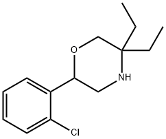 2-(2-chlorophenyl)-5,5-diethylmorpholine Structure