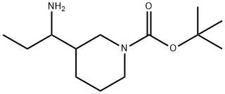 tert-butyl 3-(1-aminopropyl)piperidine-1-carboxylate Structure