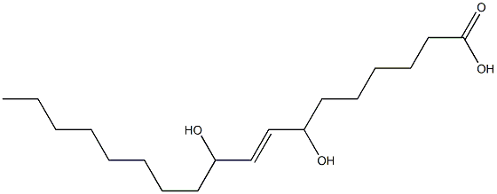 8-Octadecenoic acid, 7,10-dihydroxy-, (8E)- Structure
