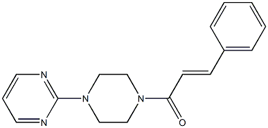 (E)-3-phenyl-1-(4-pyrimidin-2-ylpiperazin-1-yl)prop-2-en-1-one Structure