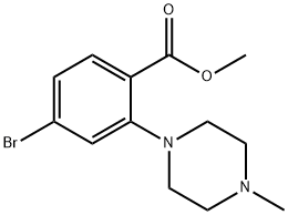 Methyl 4-Bromo-2-(4-methyl-1-piperazinyl)benzoate Structure