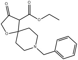 Ethyl 8-Benzyl-3-Oxo-1-Oxa-8-Azaspiro[4.5]decane-4-Carboxylate Structure
