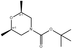 (2R,6S)-tert-butyl 2,6-dimethylmorpholine-4-carboxylate Structure