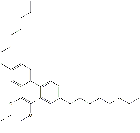 Phenanthrene,9,10-diethoxy-2,7-dioctyl- Structure