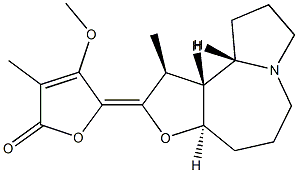 2(5H)-Furanone,5-[(1S,3aR,10aS,10bR)-decahydro-1-methyl-2H-furo[3,2-c]pyrrolo[1,2-a]azepin-2-ylidene]-4-methoxy-3-methyl-,(5Z)- Structure