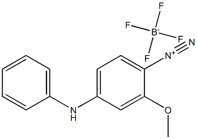 Benzenediazonium, 2-methoxy-4-(phenylamino)-, tetrafluoroborate(1-) Structure