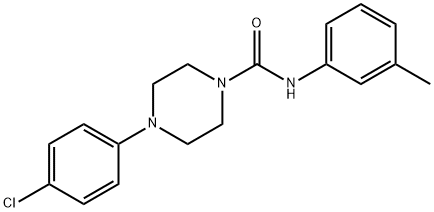 4-(4-chlorophenyl)-N-(3-methylphenyl)piperazine-1-carboxamide Structure