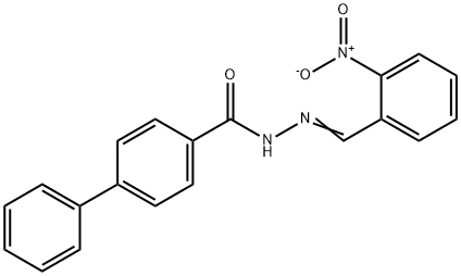 N'-(2-nitrobenzylidene)-4-biphenylcarbohydrazide Structure
