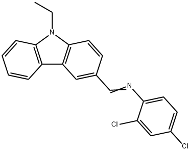 (2,4-dichlorophenyl)[(9-ethyl-9H-carbazol-3-yl)methylene]amine Structure