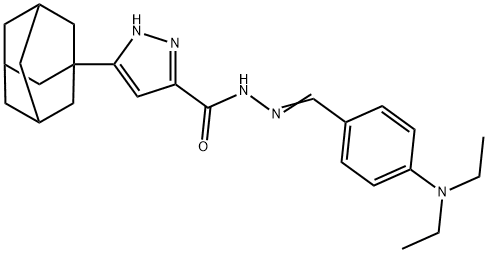 3-((1s,3s)-adamantan-1-yl)-N-((E)-4-(diethylamino)benzylidene)-1H-pyrazole-5-carbohydrazide Structure
