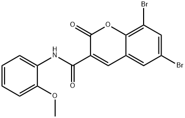 6,8-dibromo-N-(2-methoxyphenyl)-2-oxo-2H-chromene-3-carboxamide Structure