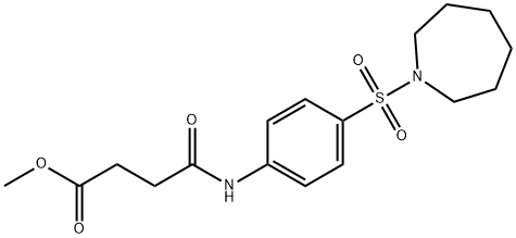 methyl 4-{[4-(1-azepanylsulfonyl)phenyl]amino}-4-oxobutanoate Structure