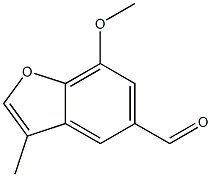 7-methoxy-3-methyl-1-benzofuran-5-carbaldehyde Structure