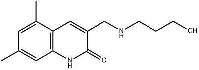 3-[(3-hydroxypropylamino)methyl]-5,7-dimethyl-1H-quinolin-2-one Structure