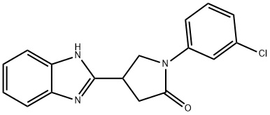 4-(1H-benzimidazol-2-yl)-1-(3-chlorophenyl)pyrrolidin-2-one Structure