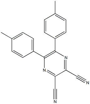 5,6-bis(4-methylphenyl)pyrazine-2,3-dicarbonitrile Structure