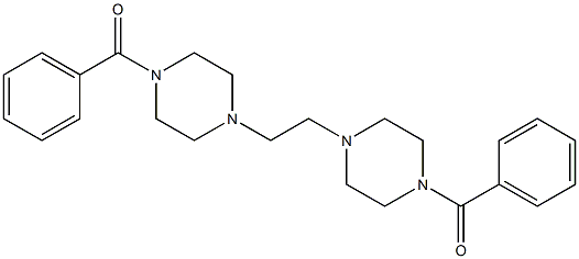 (ethane-1,2-diylbis(piperazine-4,1-diyl))bis(phenylmethanone) Structure