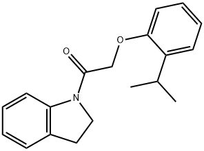 1-[(2-isopropylphenoxy)acetyl]indoline Structure