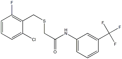 2-[(2-chloro-6-fluorophenyl)methylsulfanyl]-N-[3-(trifluoromethyl)phenyl]acetamide Structure
