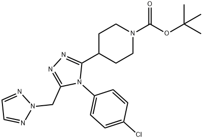 tert-butyl 4-(5-((2H-1,2,3-triazol-2-yl)methyl)-4-(4-chlorophenyl)-4H-1,2,4-triazol-3-yl)piperidine-1-carboxylate Structure