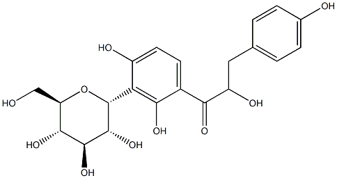 1-Propanone,1-(3-a-D-glucopyranosyl-2,4- dihydroxyphenyl)-2-hydroxy-3-(4-hydroxyphenyl)- Structure