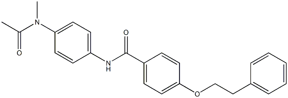 N-{4-[acetyl(methyl)amino]phenyl}-4-(2-phenylethoxy)benzamide Structure