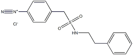 Benzenediazonium, 4-[[[(2-phenylethyl)amino]sulfonyl]methyl]-, chloride Structure